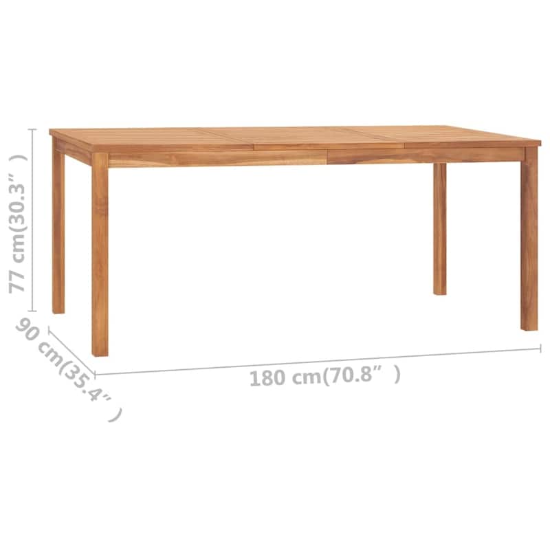 vidaXL Solid Wood Teak Patio Dining Set Garden Outdoor Table Chair 3/4/5/7/9 Piece