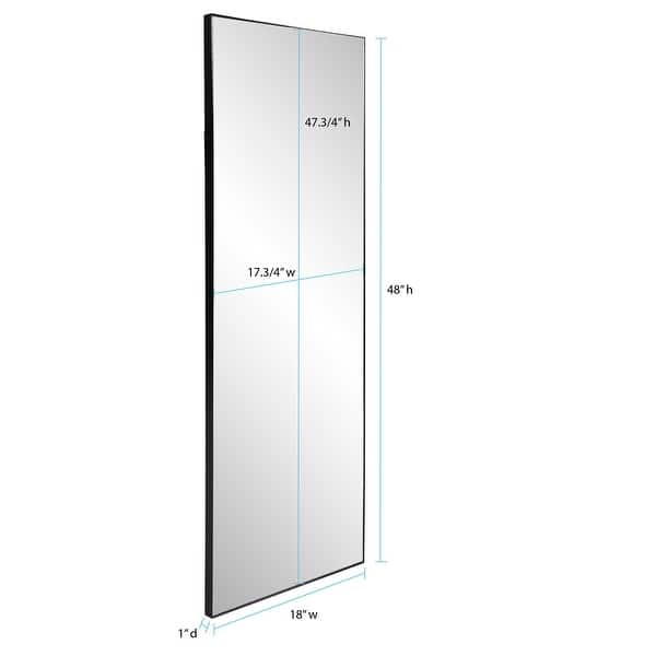 dimension image slide 2 of 7, Allan Andrews Stainless Steel Framed Wall Mirror, Van Buren Collection