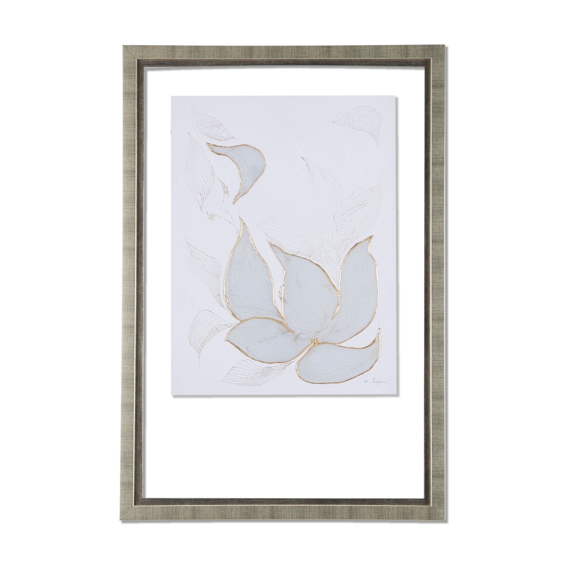 Mercana Interplay I by Mercana Studio a Hand Embellished Textured Framed Art Print Matted under Glass