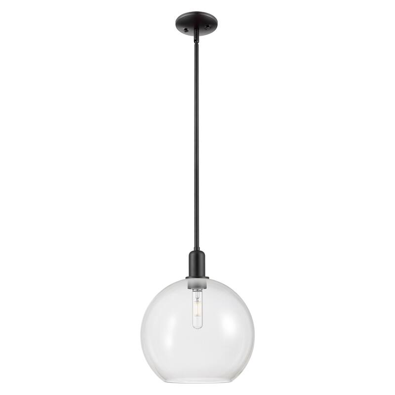 Innovations Lighting Endless Possibilities Arcadia - Athens - 1 Light 12" Stem Hung Mini Pendant - Clear/Matte Black