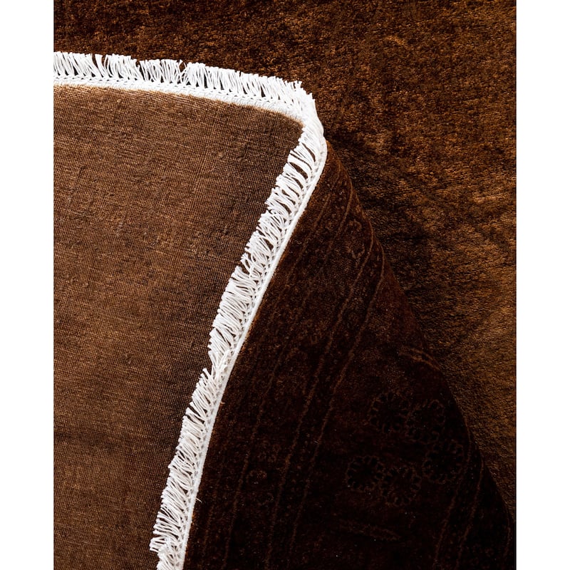 Overdyed One-of-a-Kind Hand-Knotted Area Rug - Brown - 8' 1" x 8' 1"
