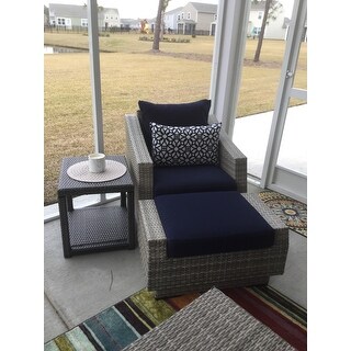 Boracay Outdoor Square Wicker Accent Table by Christopher Knight Home