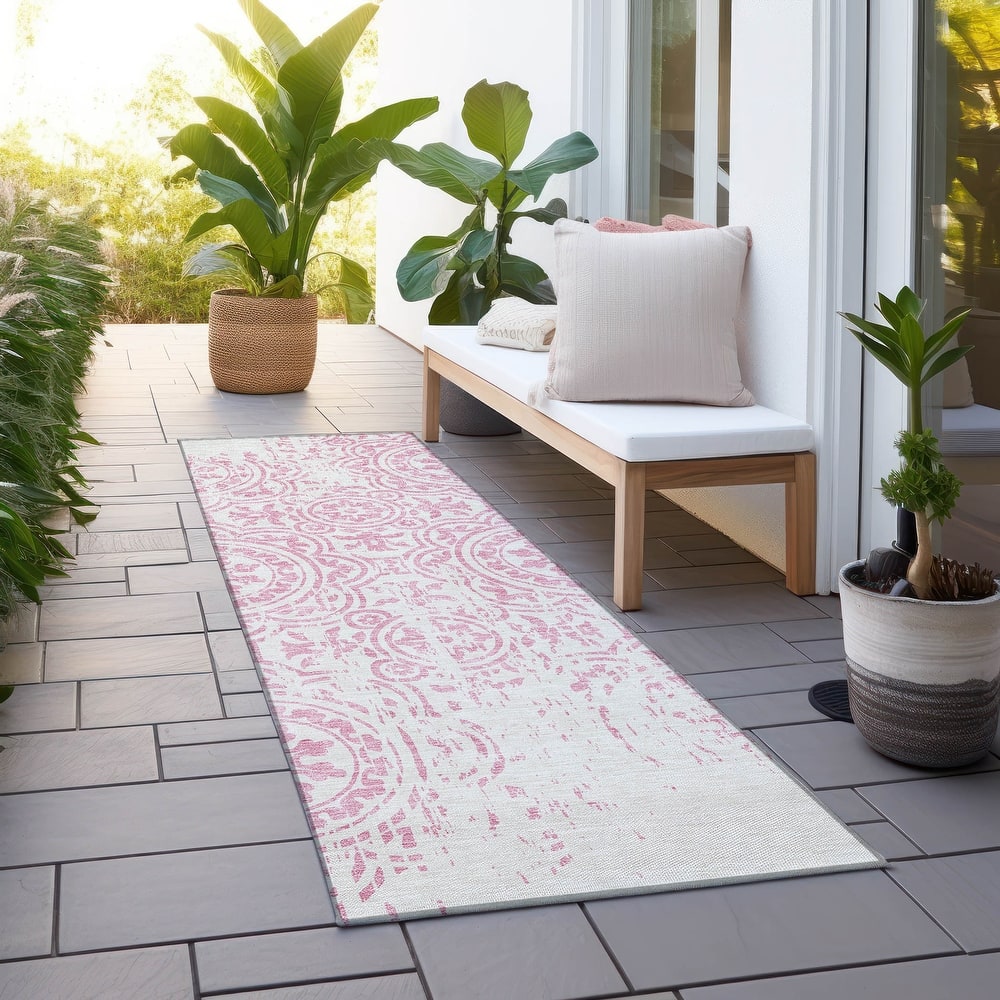 Machine Washable Indoor/ Outdoor Chantille Suzani Vintage Rug