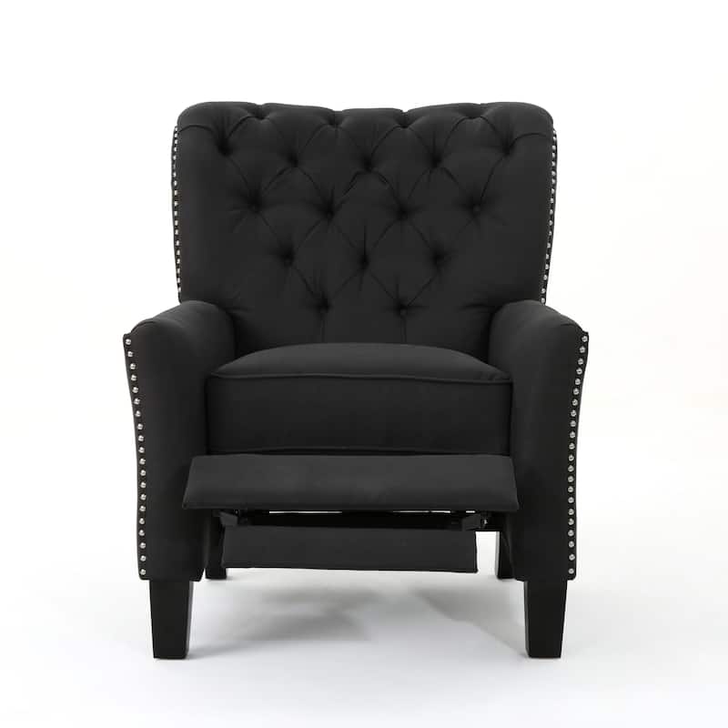 Roomfitters Modern Fabric Push Back Recliner, Comfortable Lounge Chair for Living Room, Bedroom