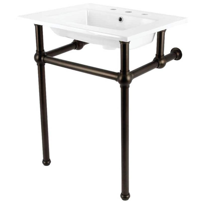 Kingston Brass KVBH25227W8B Addington 25-3/16" Rectangular Ceramic