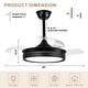 preview thumbnail 39 of 71, Bella Depot 36" Modern Retractable Ceiling Fan with Dimmable Led Light, Remote and APP Control 6-Speed Reversible DC Motor