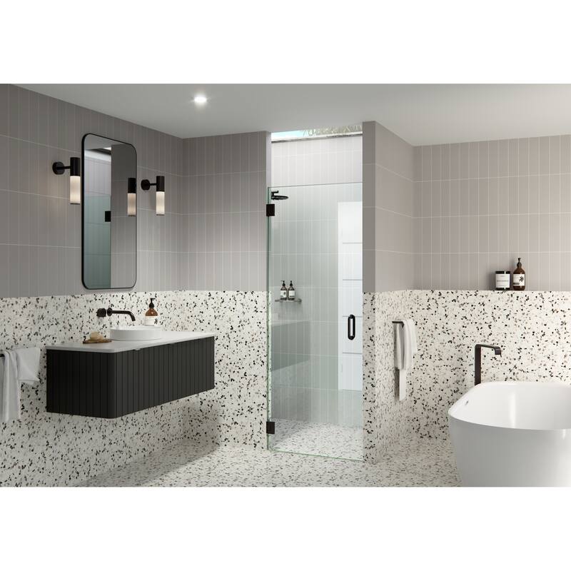 Glass Warehouse GW-DO-27 Albedo 78" High x 27" Wide Hinged Frameless