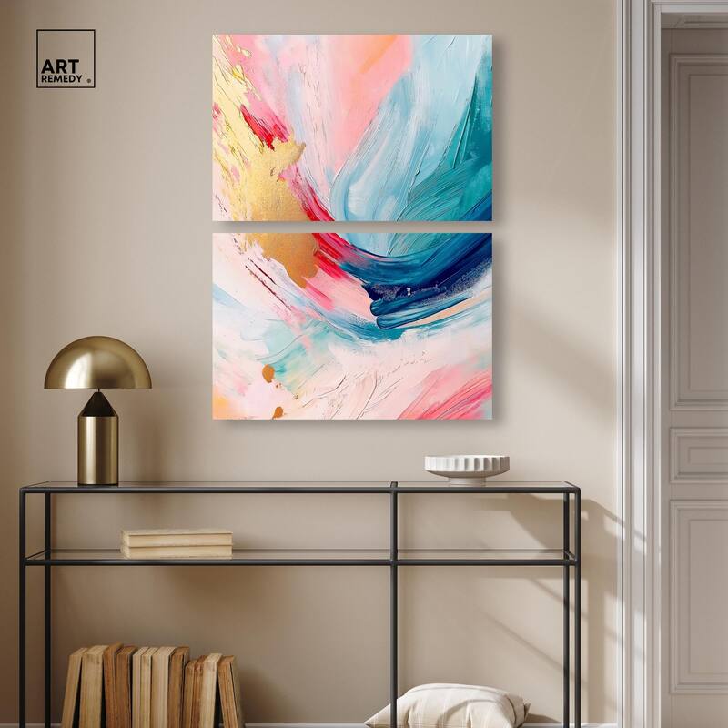 Burst of Energy Canvas Set of 2 by Art Remedy, Gallery Wrapped