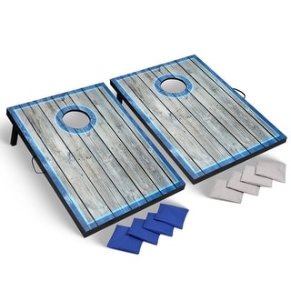 GSE 2'x1' Wooden Portable Cornhole Set, Corn Hole Toss Games