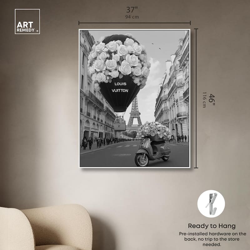 Scooter and Glam Balloon Canvas by Art Remedy