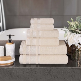 Superior Hays Cotton Medium Weight 6 Piece Bathroom Towel Set