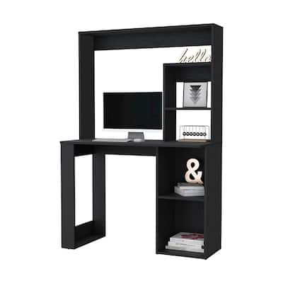 Computer Desk with Hutch & 4 Shelves for Modern Workspace