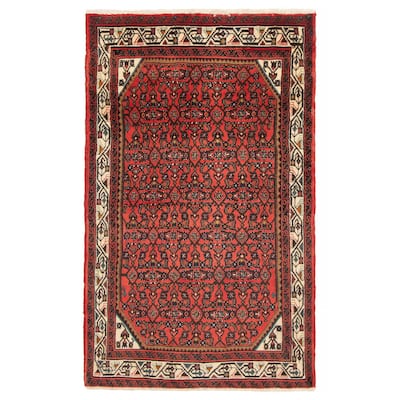 ECARPETGALLERY Hand-knotted Andelz Red Wool Rug - 3'5 x 6'3