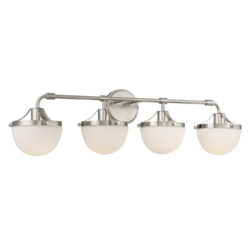 Meredith 4-Light Bathroom Vanity Light in Satin Nickel