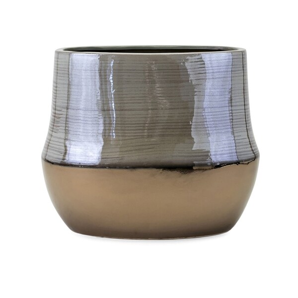IMAX Home 25490 Nabila Short Ceramic Vase - Multi-Colored