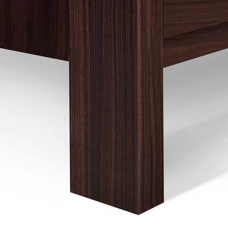 Modern Nightstand with 2 Drawers and Metal Handles by Christopher Knight Home