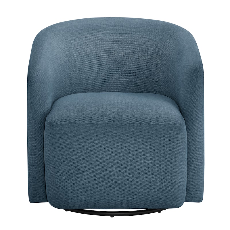 Leather Swivel Barrel Chair 30 Inch Compact 360 Degree