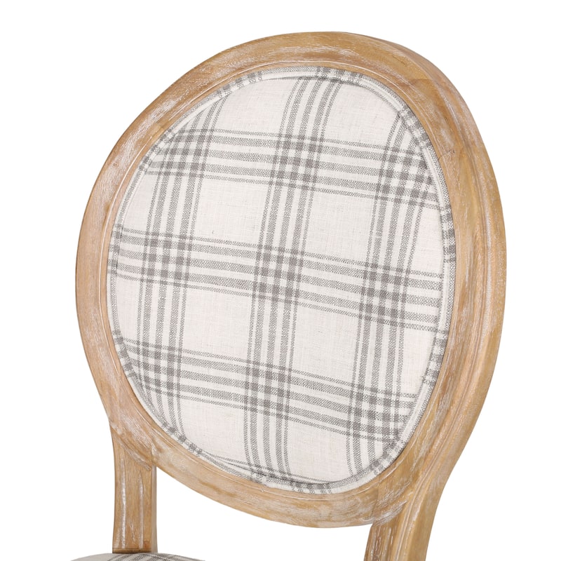 Phinnaeus French Country Fabric Dining Chairs (Set of 2) by Christopher Knight Home