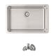 preview thumbnail 16 of 27, STYLISH 27"L x 18"W Stainless Steel 18 Gauge Single Basin Undermount Kitchen Sink with Basket Strainer
