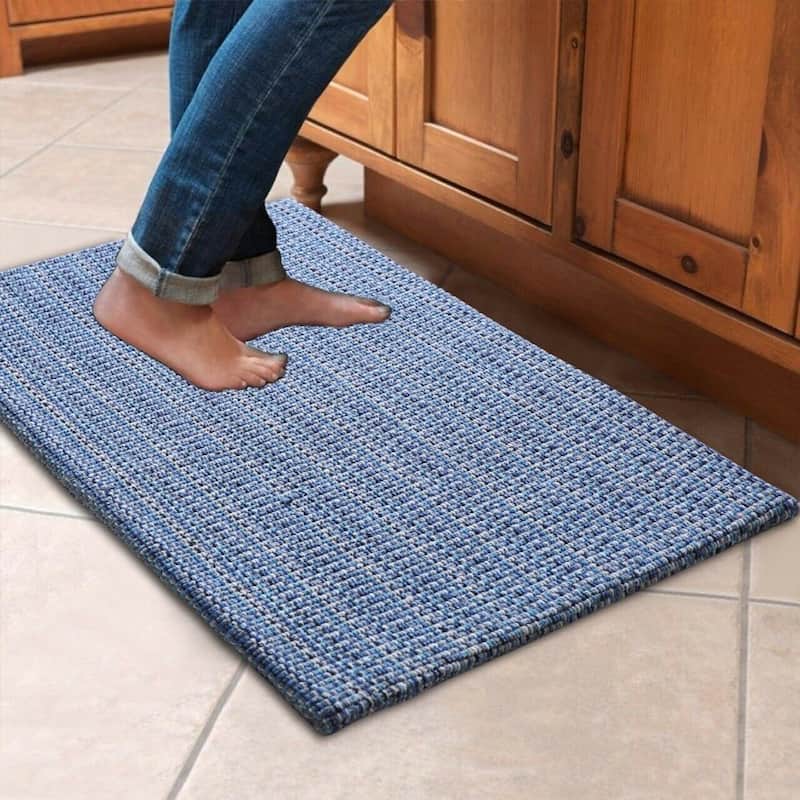 Revitalize Your Kitchen with Comfort and Style! Woven Cotton Anti-Fatigue Mat - 18x30 Inches
