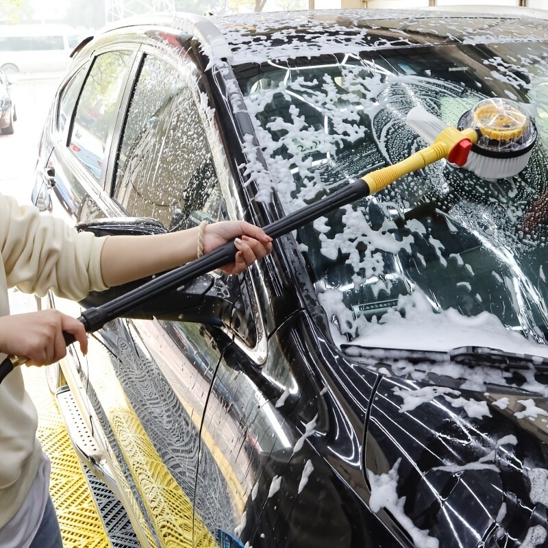 Car Wash Brush Cleaning Kit 360° Spin Car Mop Microfiber Car