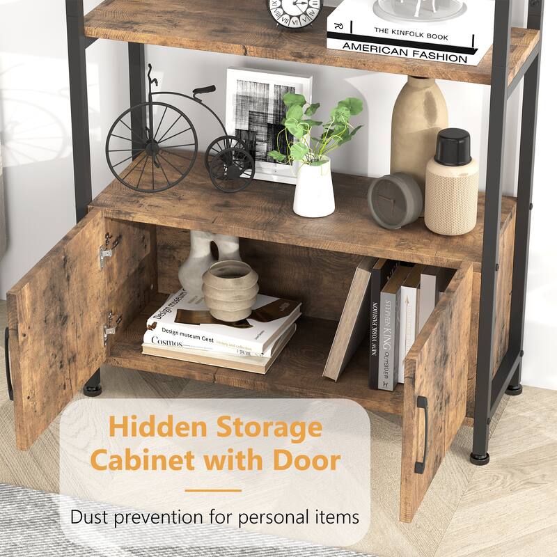 71.5 Inches Book Shelf with Sturdy Metal Frame and Quality Boards