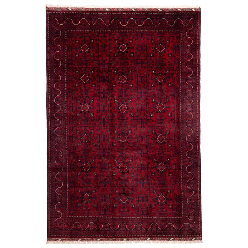 ECARPETGALLERY Hand-knotted Finest Khal Mohammadi Red Wool Rug - 6'7 x 9'9