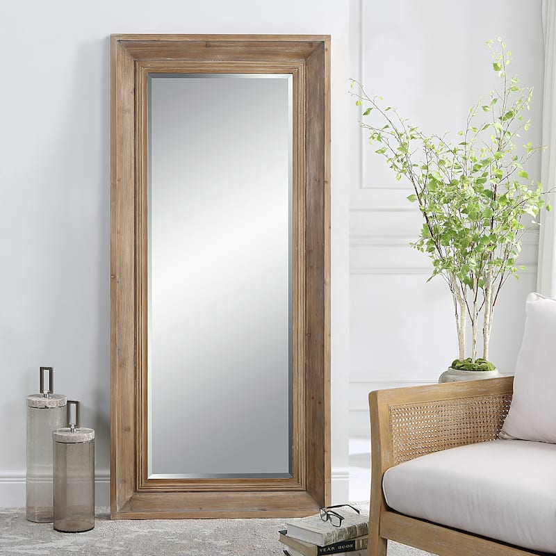 Uttermost Missoula Large Natural Wood Mirror - 32"W X 70"H X 3"D