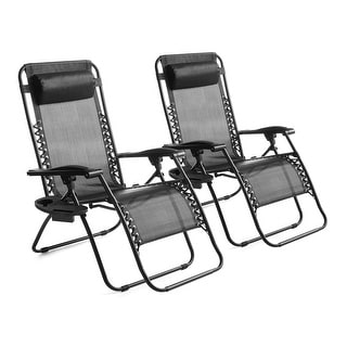Zero Gravity Chair Lounger, 2 Pack - Black - Bed Bath & Beyond - 38393420