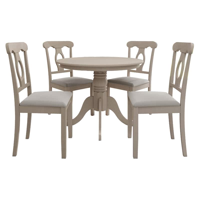 CraftPorch Mid-Century 5-piece Wooden Dining Set - Antique Grey