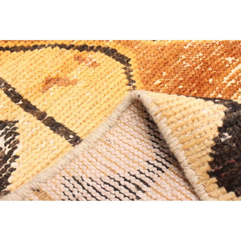 ECARPETGALLERY Hand-knotted Antalya Vintage Beige Wool Rug - 4'4 x 6'2