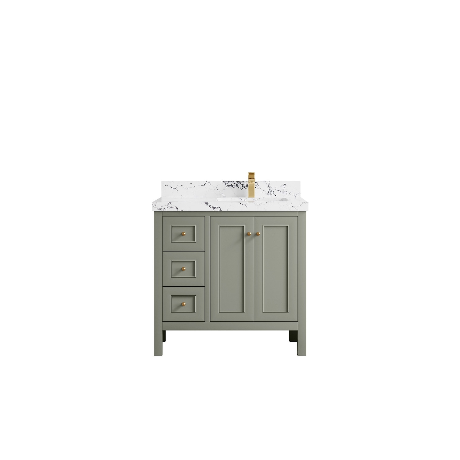 Willow Collections 36 in. W x 22 in. D Nashville Right Offset Sink Bathroom Vanity with Countertop