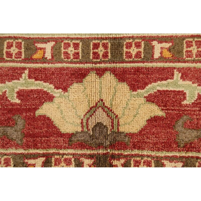 Floral Traditional Chobi Oriental Area Rug Hand-knotted Wool Carpet - 6'8" x 9'4"