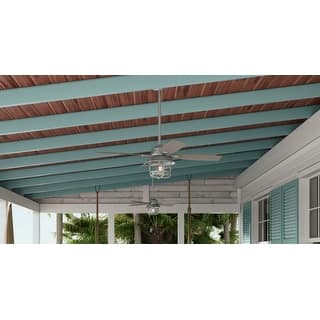 Hunter 52" Port Royale Outdoor Ceiling Fan with LED Light Kit and Handheld Remote, Damp Rated