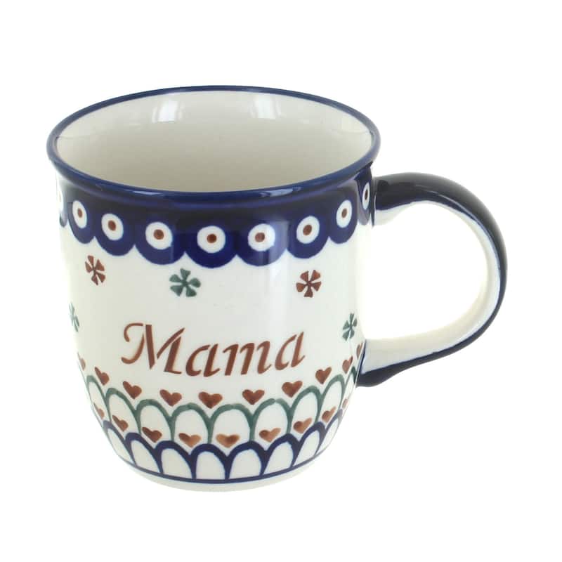 Blue Rose Polish Pottery 1105 Family Mug