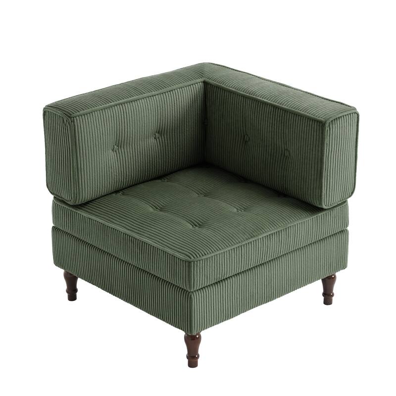 UIXE Corduroy Modular Corner Sofa Lounge Corner Arm Chair