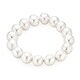 preview thumbnail 2 of 2, White Bridal Ball Bead Pearl Strand Stretch Bracelet 12MM