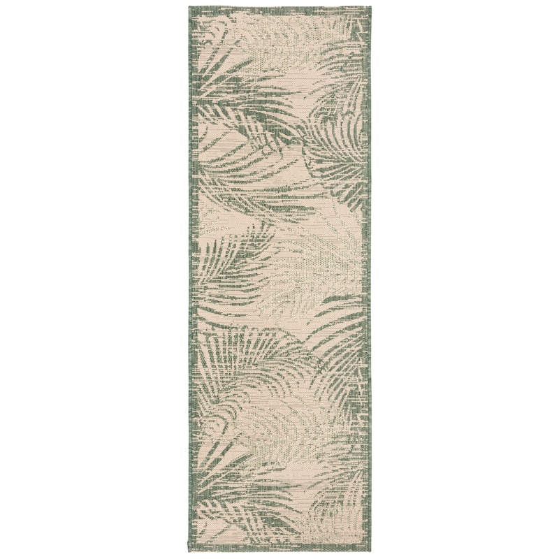 SAFAVIEH Courtyard Nott Tropical Indoor/ Outdoor Waterproof Patio Backyard Rug