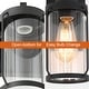 preview thumbnail 10 of 10, Modern Black Outdoor Wall Lantern Farmhouse 2 Pack Barn Wall Sconces Metal and Glass for Patio