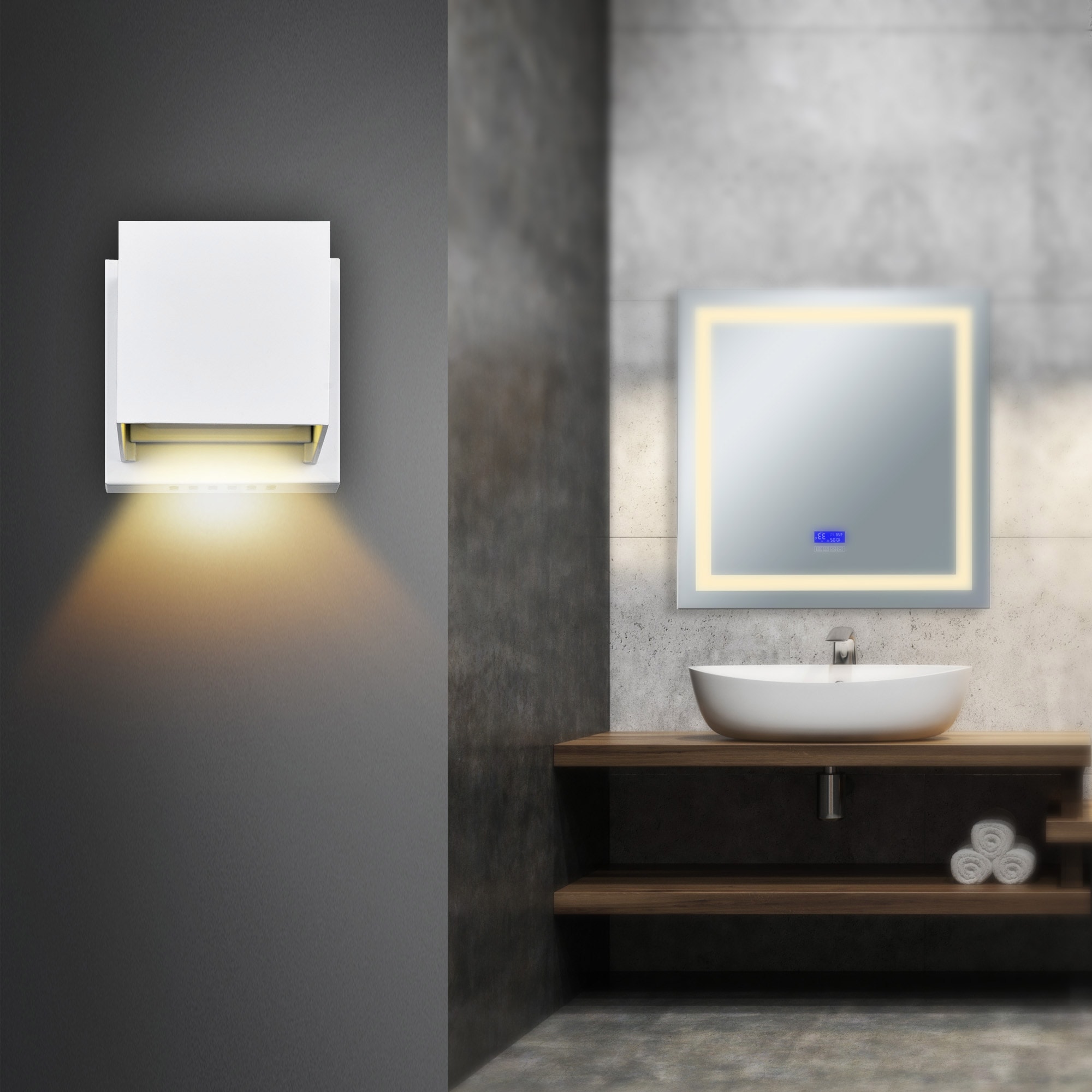 CWI Lighting Lilliana Integrated LED Sqaure White Wall Sconce