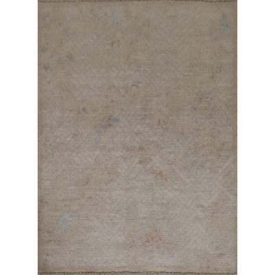 Muted Oushak Turkish Oriental Area Rug Wool Hand-knotted Foyer Carpet - 3'10" x 4'10"