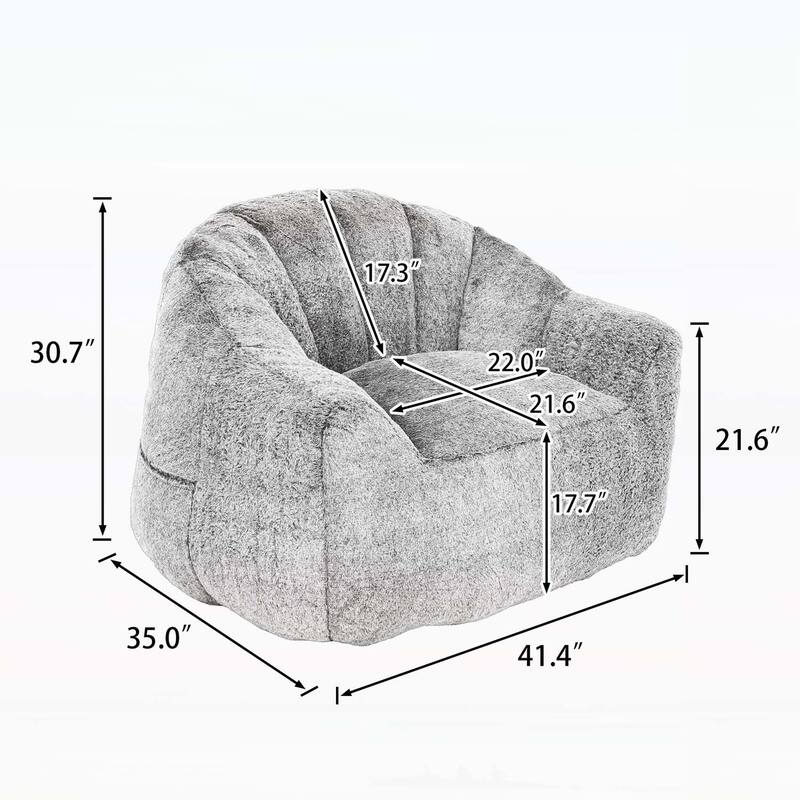 Comfy Bean Bag Sofa Chair with Armrests for Ultimate Relaxation in Living Room and Bedroom