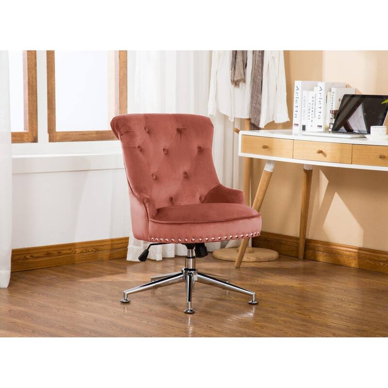 Porthos Home Jaron Office Chair - Tufted Wingback & Velvet Upholstery