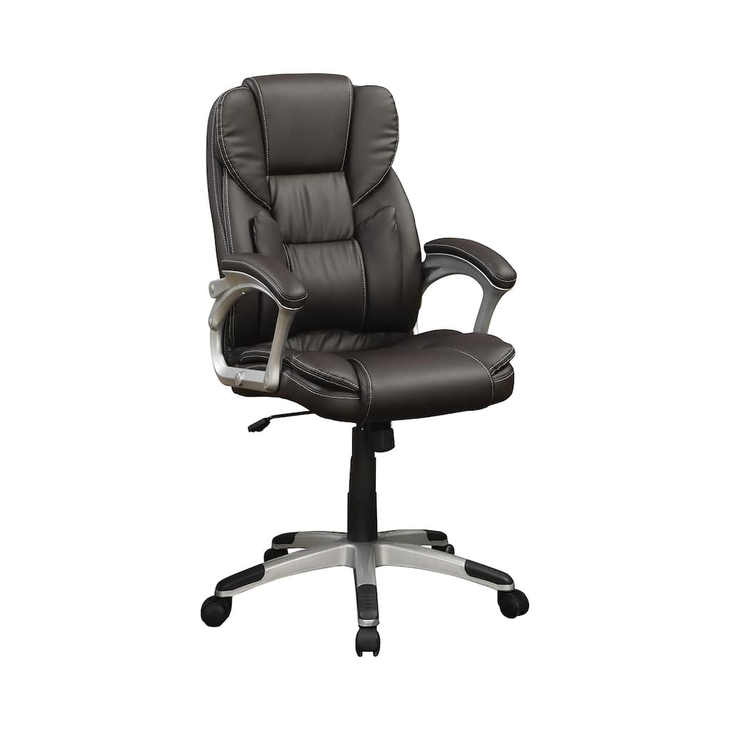 Adjustable Height Office Chair in Dark Brown