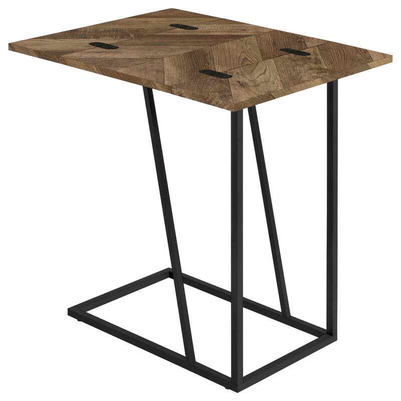 Carly Expandable Engineered Wood C-Shaped Side Table