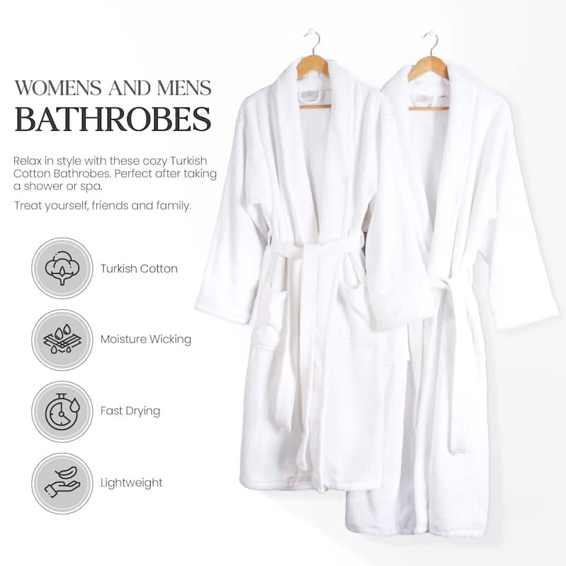 Superior Women's Turkish Cotton Ultra-Soft Absorbent Long Bathrobe