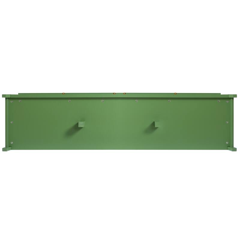 Antique Green TV Console with Changhong Glass - 71" Entertainment Center for Bedrooms & Living Rooms