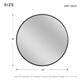 Neutypechic Modern Thin Frame Wall-Mounted Vanity Round Mirror