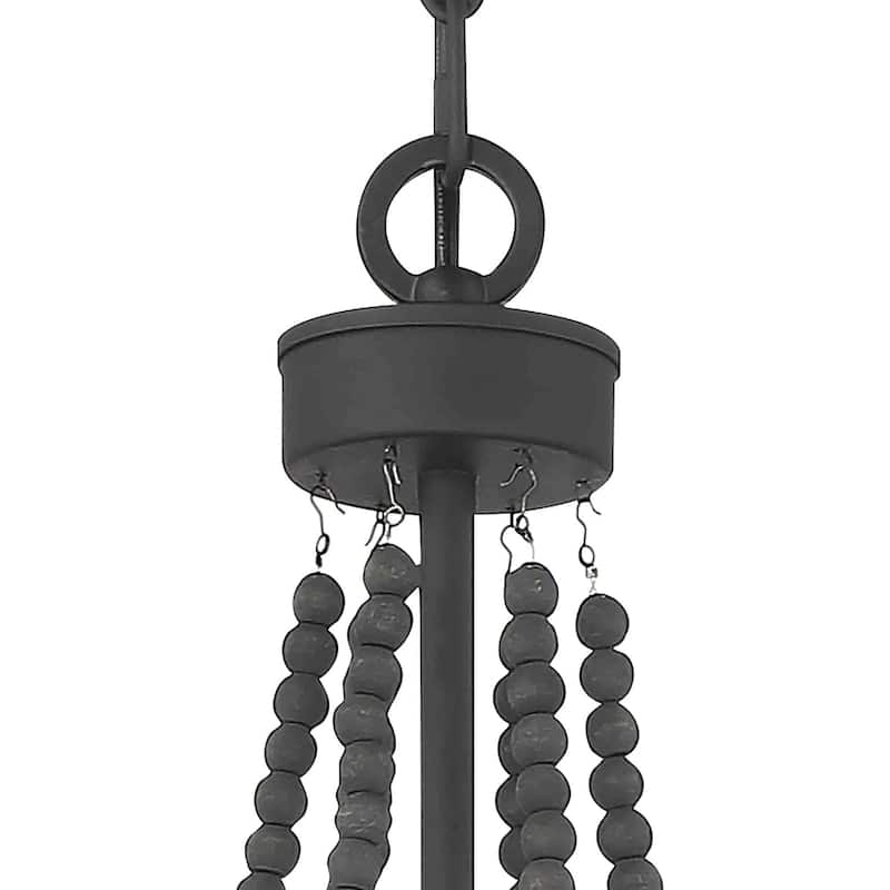 Cauhu 6-light Farmhouse Coastal Beaded Chandelier for Entryway - 20'' D