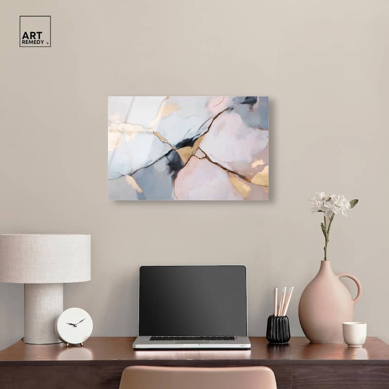 Gilded Veins Acrylic by Art Remedy, Ready to Hang